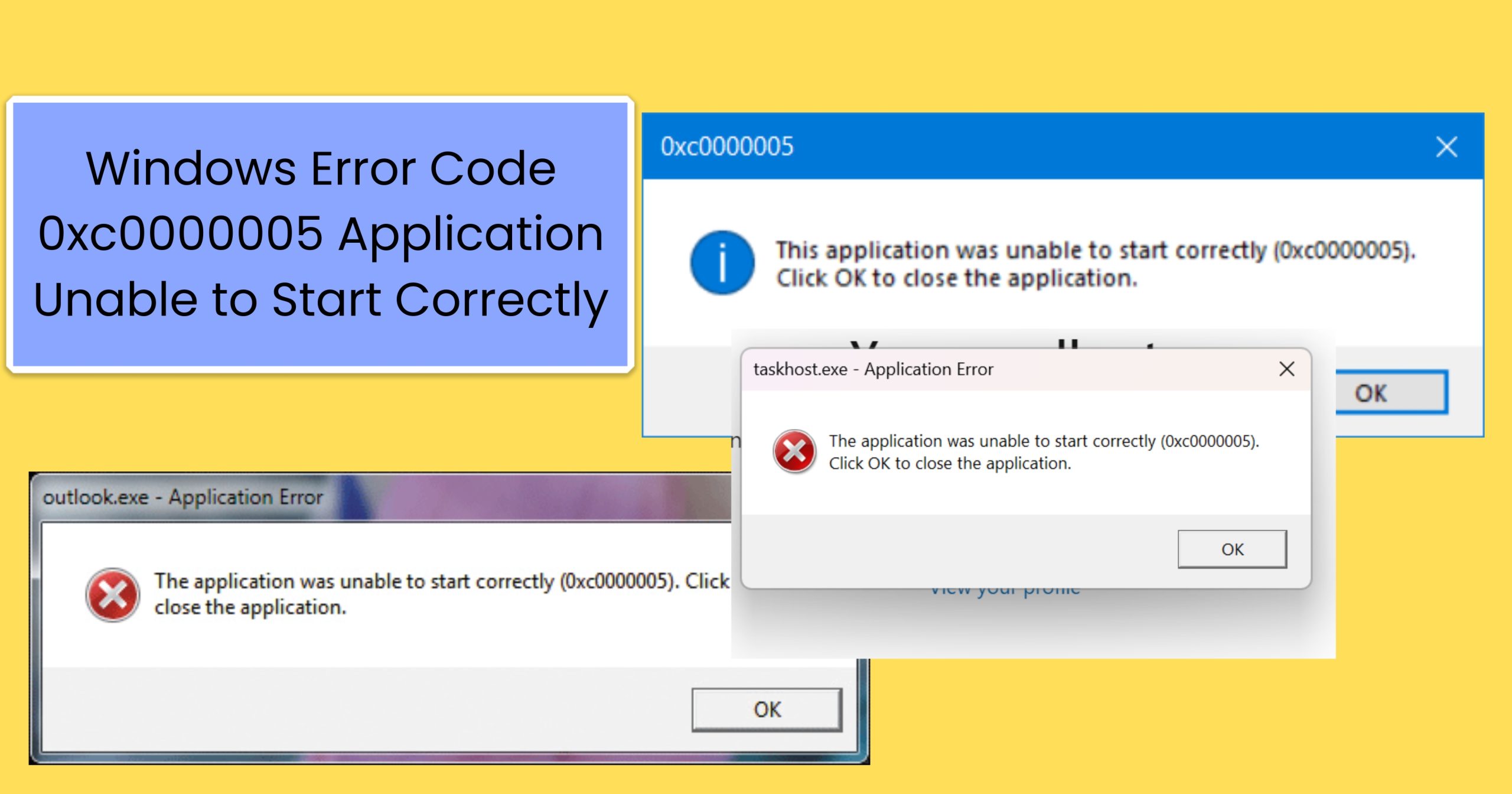 Windows Error Code 0xc0000005 Application
