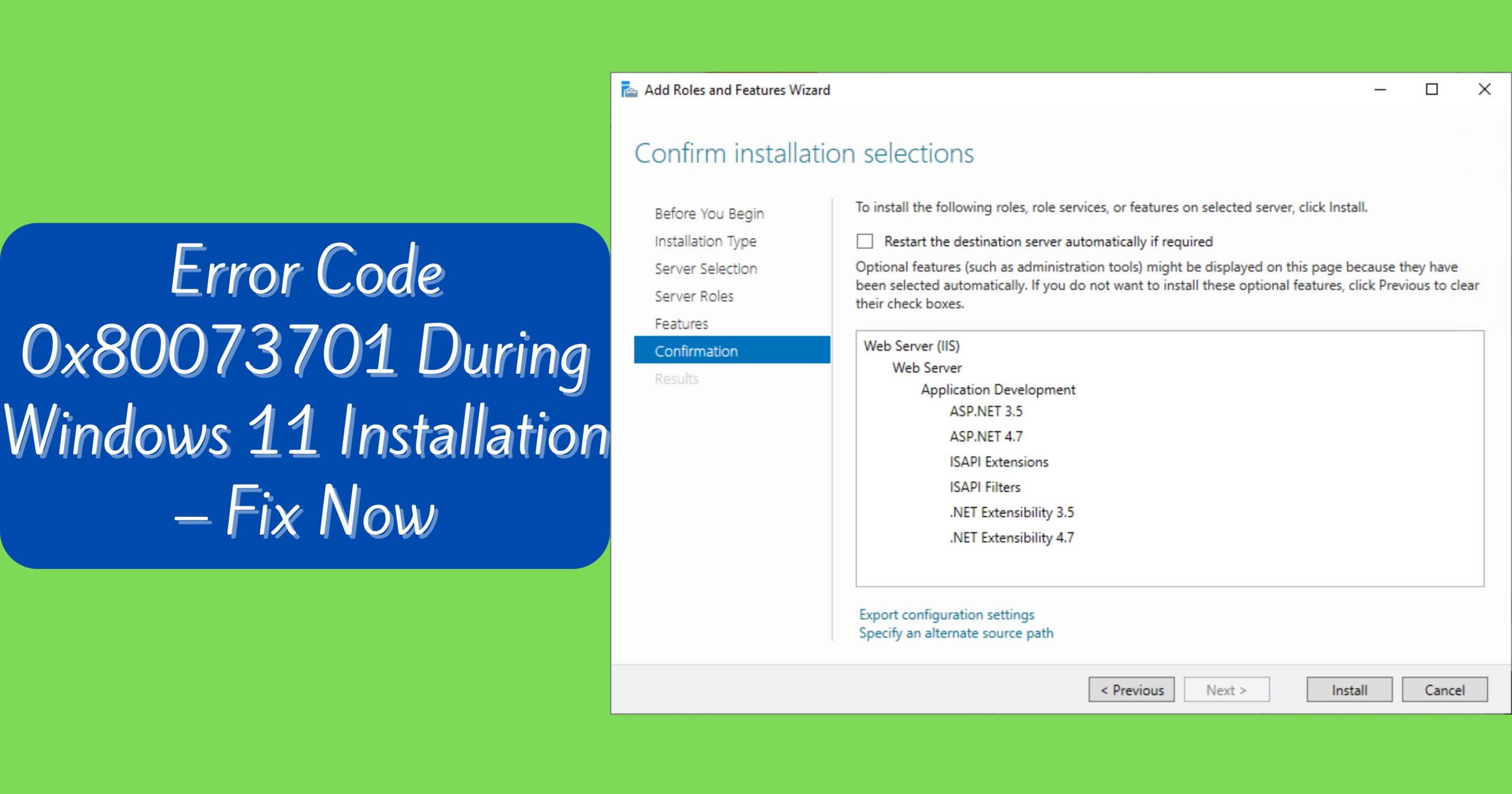 0x80073701 During Windows 11 Installation