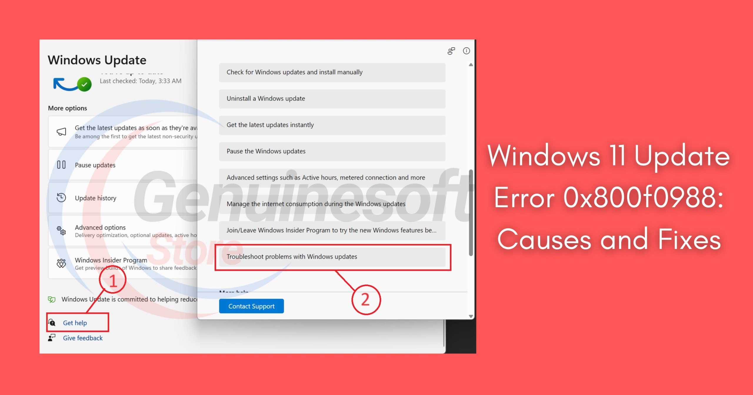 Windows 11 Update Error 0x800f0988