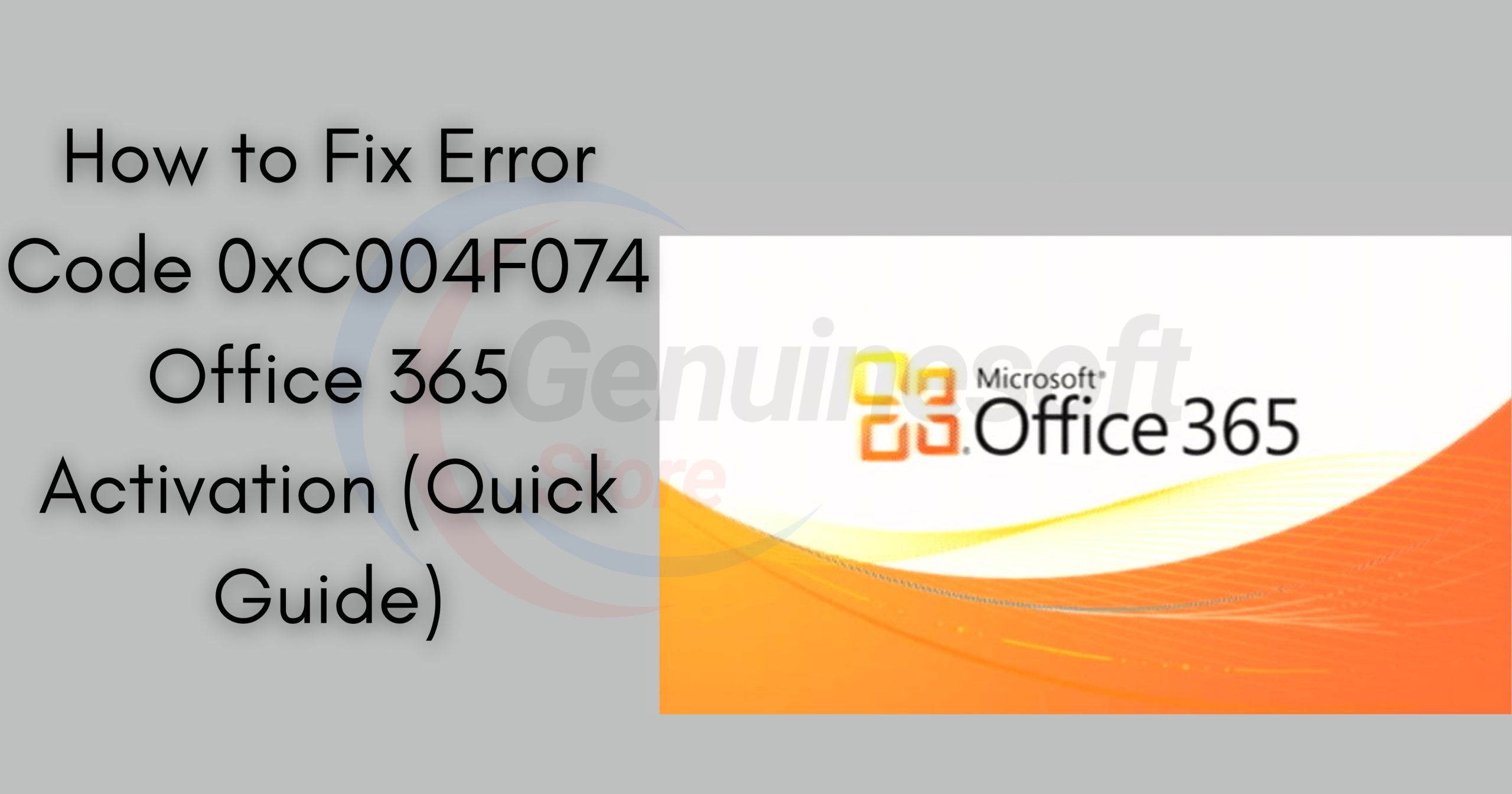 error code 0xc004f074 office 365
