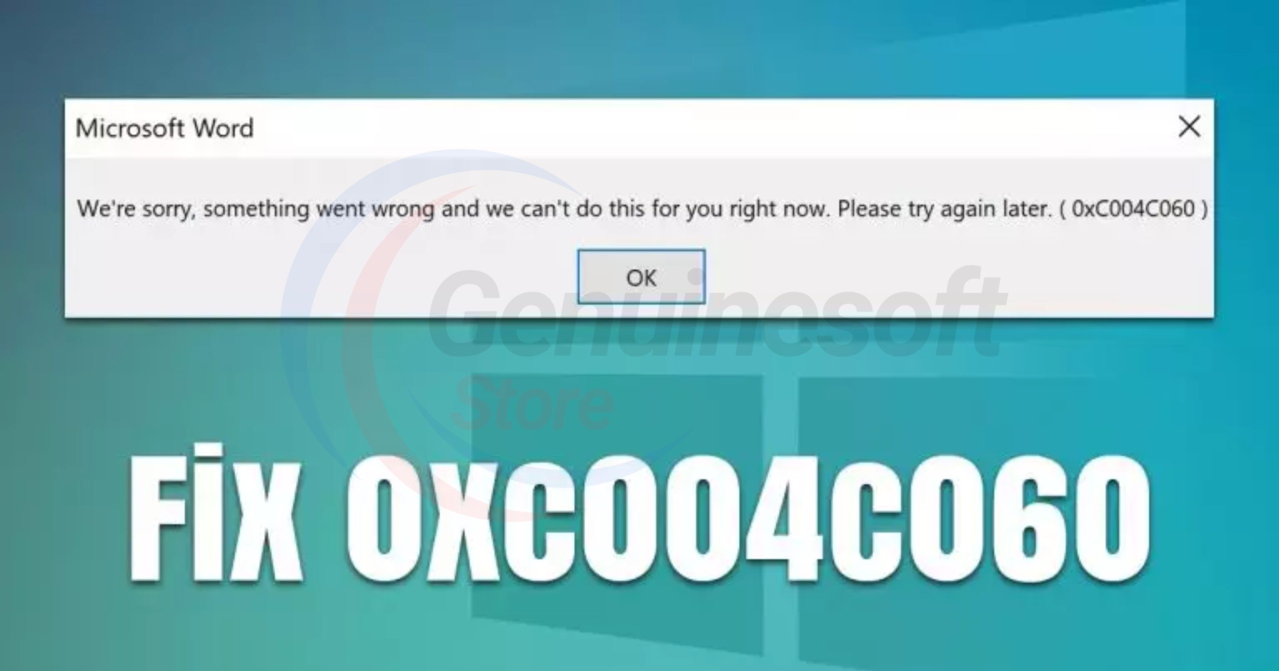 office 365 error 0xC004C060