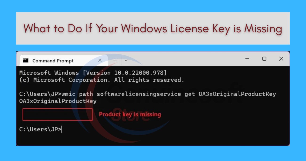 Windows License Key is Missing